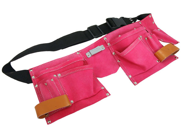 Pink Leather Tool Belt