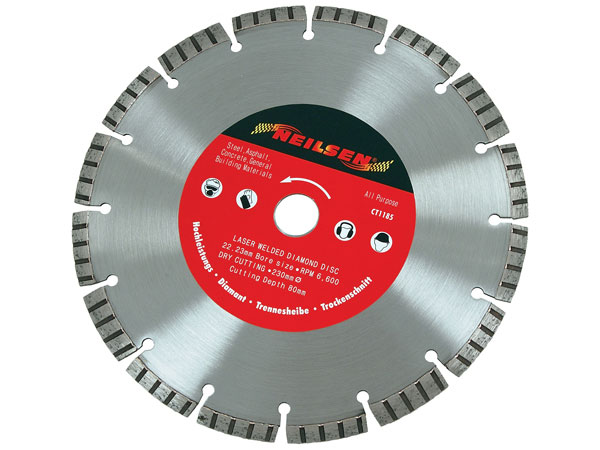 230mm Laser Welded Diamond Disc
