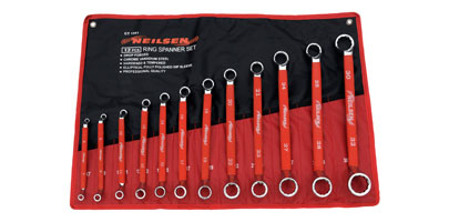 Ring Spanner Set with Offset Heads