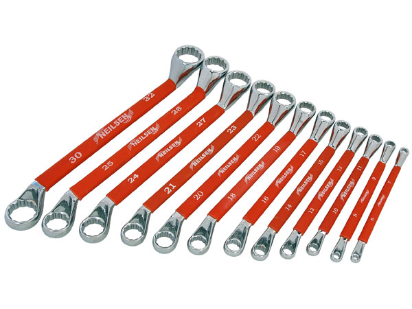 Ring Spanner Set with Offset Heads