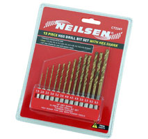 Drill Set with Hex Shank