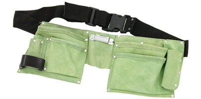 Green Leather Tool Belt