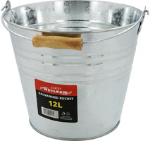 12 litre Galvanised Steel Bucket