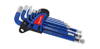IMPERIAL ALLEN KEY SET OF 9 FOLDING BALL END WRENCHES 5/64-1/4" FAITHFULL SF9AF 