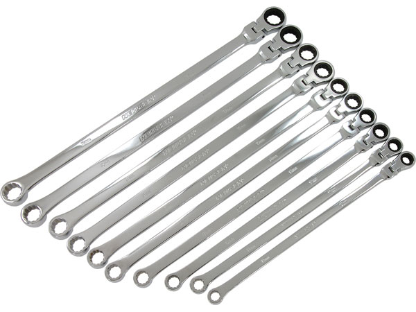 Swivel Head Ratchet Spanner Set